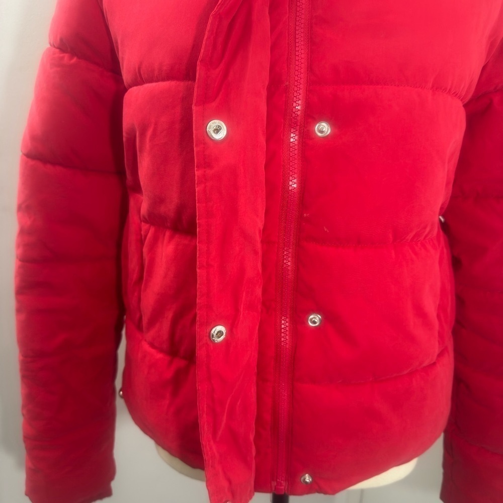 George Red Women's Winter Short Puffer Jacket Coat Long Sleeve Size XS - Picture 6 of 10